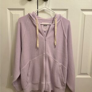 Aerie Light Purple Waffle Knit Hoodie